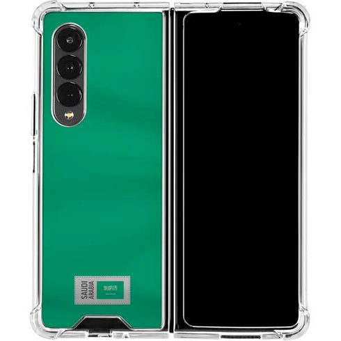 Saudi Arabia Soccer Flag Galaxy Z Fold4 5G Clear Case